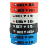 Moto náramek Biker s krevní skupinou B RH+