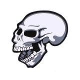 Nálepka SKULL DIE CUT (White) - levá